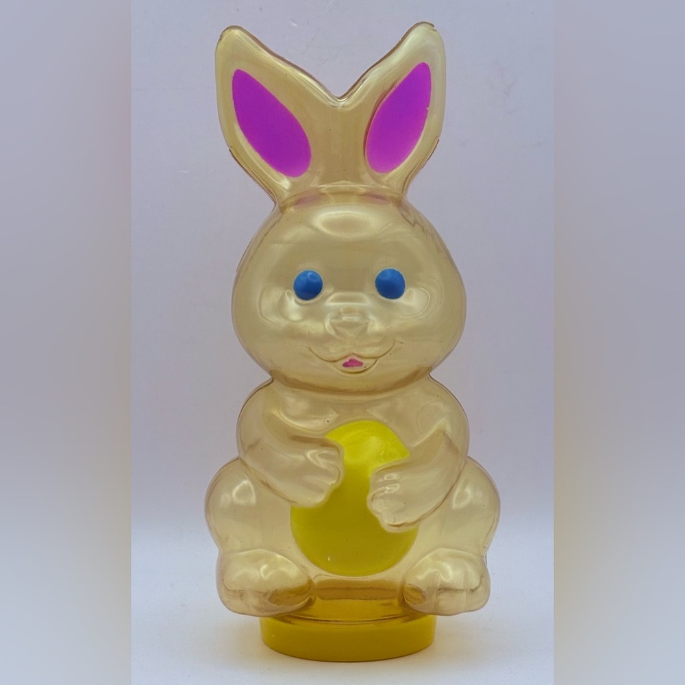Vintage Easter Unlimited Bunny Rabbit Blow Mold Candy Container Decoration